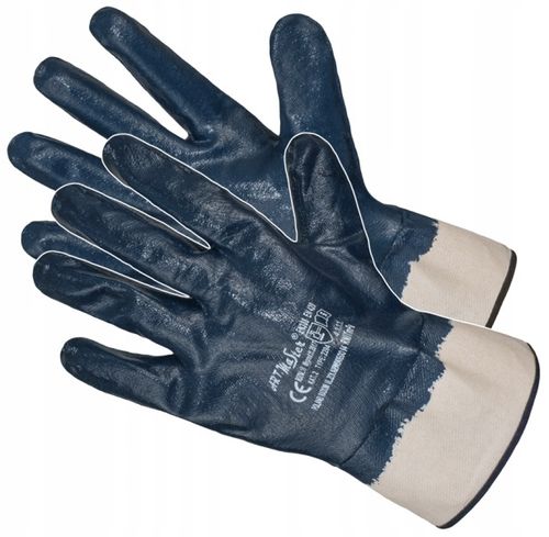 GRUBE rękawice robocze NITRYLOWE OLEJOODPORNE WODOODPORNE BHP 12 PAR r. 10 na Arena.pl