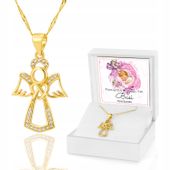 PREZENT na CHRZEST ANIOŁEK ŁAŃCUSZEK SREBRO 925