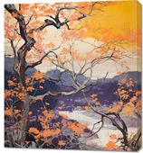 Obraz 90x100cm Złota Jesień nad Jeziorem