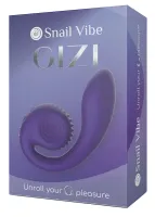 snail vibe gizi fioletowy - zakrzywiony model duo, silikonowy, 19 cm