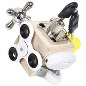 ZABAWKA KOSTKA EDUKACYJNA SENSORYCZNA BUSY CUBE Montessori 7w1