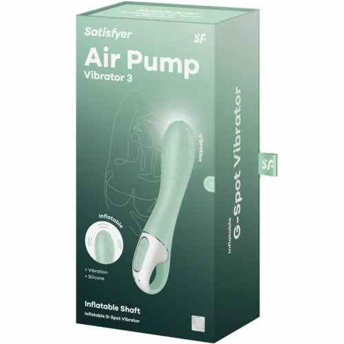 satisfyer air pump vibrator 3 miętowy - model z nadmuchiwanym trzonem na Arena.pl