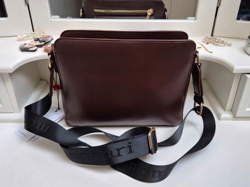 TOREBKA BRĄZOWA LISTONOSZKA MONNARI PASEK LOGO na Arena.pl