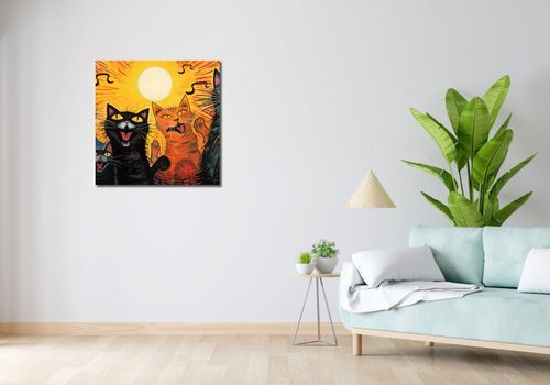 Obraz 70x70cm Kocie Koncertowanie na Arena.pl