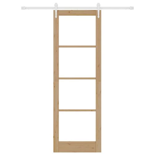 Drzwi Przesuwne Brązowy 78 x 232 cm Drewno i metal na Arena.pl