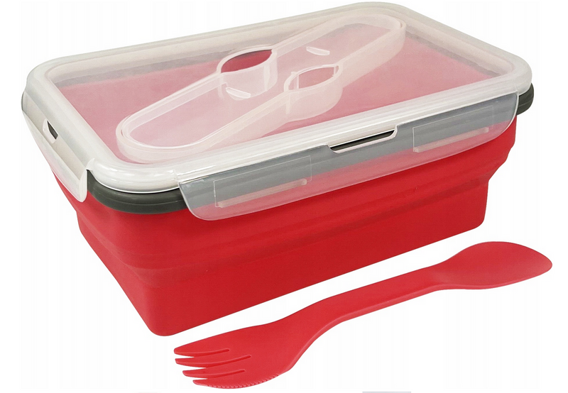 Pojemnik silikonowy na śniadanie śniadaniówka na żywność 1000ml LUNCH zdjęcie 2