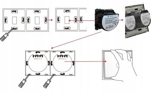MODUŁ WŁĄCZNIK DOTYKOWY POJEDYNCZY KABLOWY WKŁAD PANEL na Arena.pl