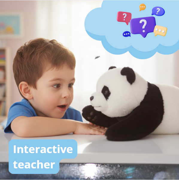 Mówiący PLUSZOWY MIŚ PANDA AI Zabawka Edukacyjna USB 3+ zdjęcie 7