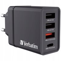 2 x ŁADOWARKA SIECIOWA 30W 3xUSB-A USB-C PD 3.0 VERBATIM TOP!