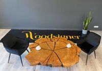 WOODSIGNER Stolik Kawowy z Żywicy Black Oak Canyon 100