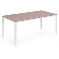 STÓŁ OGRODOWY 6-OSOBOWY POLYWOOD 156X78 BIAŁY MULTIGARDEN