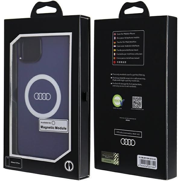 Etui Audi do iPhone 15 Plus, iPhone 14 Plus, Niebieski, MagSafe zdjęcie 7