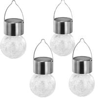 LAMPKA LED SOLARNA SZKLANA DEKORACYJNA WISZĄCA