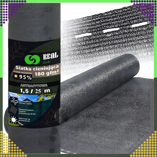 SIATKA CIENIUJĄCA 1,5x25m MASKUJĄCA 95% OSŁONA MATA NA OGRODZENIE PŁOT + UV na Arena.pl