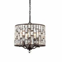 Kryształowa lampa wisząca Belle 69390 Endon glamour czarna przezroczysta