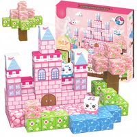 KLOCKI MAGNETYCZNE 2,5 cm kostki budowlane konstrukcyjne BLOKI SZEŚCIANY 76