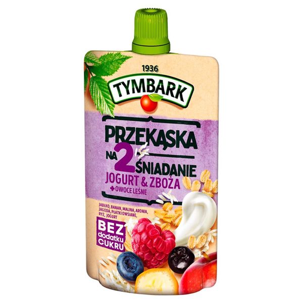 Tymbark MUS Przekąska na 2 Śniadanie Jogurt Zboża Ow Leśne 100g zdjęcie 1