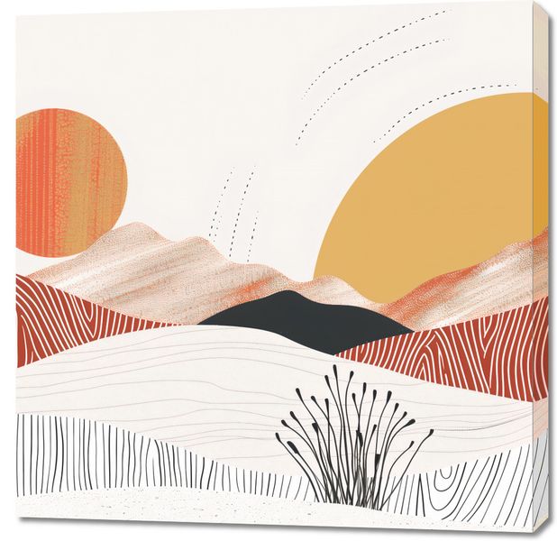 Obraz 90x90cm Roztańczone Słońce zdjęcie 1