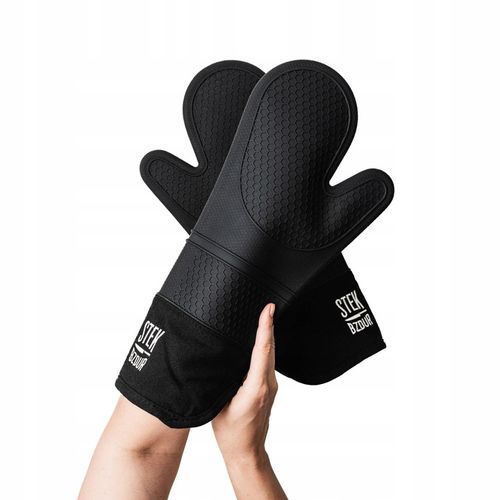 Rękawice Kuchenne Grillowe Stek Bzdur Silikonowe Żaroodporne Długie na Arena.pl