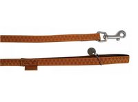 Smycz dla psa ze skóry ekologicznej - Zolux Mac Leather 15mm/120cm Żółta