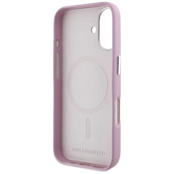 Etui Karl Lagerfeld do iPhone 16, Różowy, MagSafe zdjęcie 7
