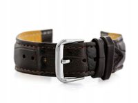Pasek skórzany do zegarka W102L ciemny brąz - 20mm +TELESKOPY