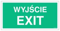 Wyjście / Exit - 300X150 Płyta Foto Ewakuacyjne