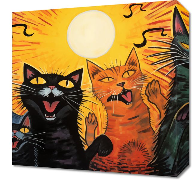 Obraz 40x40cm Kocie Koncertowanie zdjęcie 1