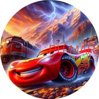 Opłatek na tort Urodziny Cars Auta Samochody Zig Zag Mcqueen