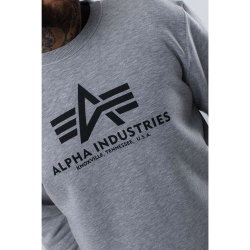 Alpha Industries BASIC SWEATER 17 GREY HEATHER Rozmiar - M na Arena.pl