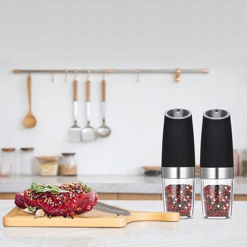 Młynek Elektryczny do Soli i Pieprzu Zestaw 2 Młynków do Mielenia Przypraw na Arena.pl