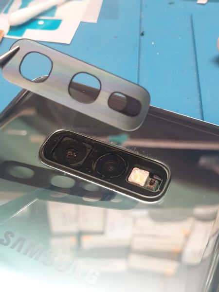 Samsung Galaxy S10e G970 ORYGINALNA SZYBKA KAMERY SZYBA OCZKO Srebrna zdjęcie 5