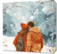 Obraz 50x50cm Razem w Śniegu