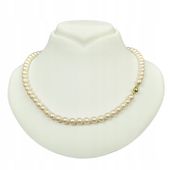 ORIENTALNY ZŁOTY NASZYJNIK Z PEREŁ MORSKICH AKOYA