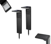 ZESTAW 2X Solarny Słupek Ogrodowy Lampa Stojąca LED 57cm Czujnik Zmierzchu