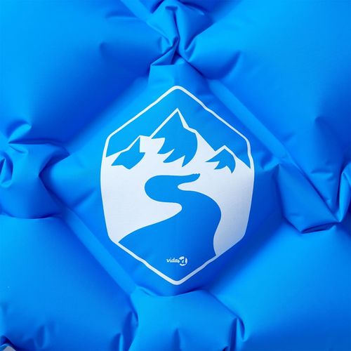 Materac kempingowy z poduszką, 1-osobowy, niebieski na Arena.pl