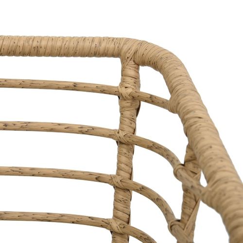 Emaga 3-częściowy zestaw mebli bistro, polirattan, kolor dębowy na Arena.pl