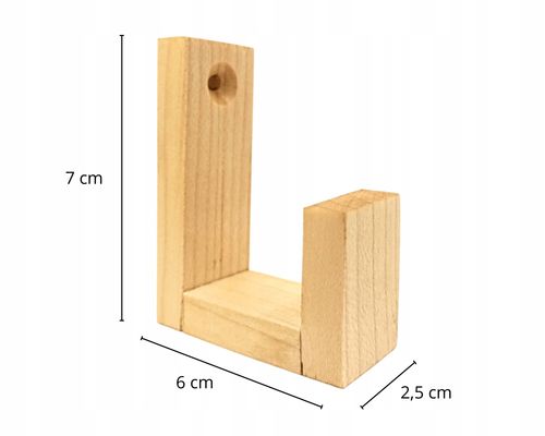 Wieszaki Dziecięce drewniane Haczyk na Kubki ubrania pojedynczy na ścianę na Arena.pl