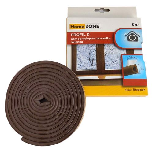 uszczelka do okien samoprzylepna 6m profil d brąz na Arena.pl
