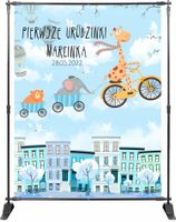 TŁO FOTO ścianka urodziny ROCZEK personalizowane