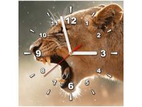 30X30CM ZEGAR LWICA OBRAZ DREWNO