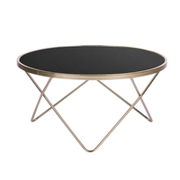 Stolik kawowy czarno-złoty MERIDIAN II