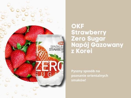 OKF Sparkling Strawberry Zero Sugar napój truskawkowy 350ml na Arena.pl