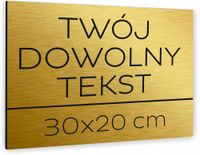 DUŻA TABLICZKA INFORMACYJNA TWÓJ WŁASNY TEKST LOGO