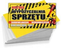 Wizytówki reklamowe 200 szt różne wzory WYPOŻYCZALNIA SPRZĘTU