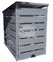 Wiata śmietnikowa spad tył 1x1,5m antracyt Schowek ogrodowy GP284