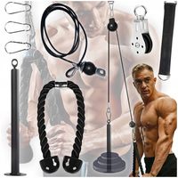 WYCIĄG GÓRNY DOLNY DO ĆWICZEŃ ŚCIANY SUFITU UCHWYT SZNUR ATLASU