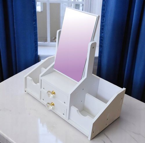 TOALETKA Z LUSTREM ORGANIZER PRZYBORNIK NA BIURKO DO MAKIJAŻU na Arena.pl