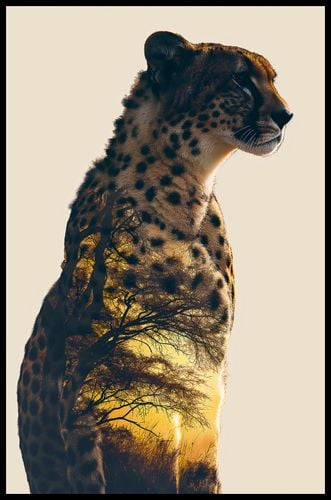 Plakat 53x81cm Gepard Duch Sawanny na Arena.pl