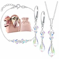 Piękny zestaw biżuterii ze srebra pomysł na prezent ślicznie zapakowany